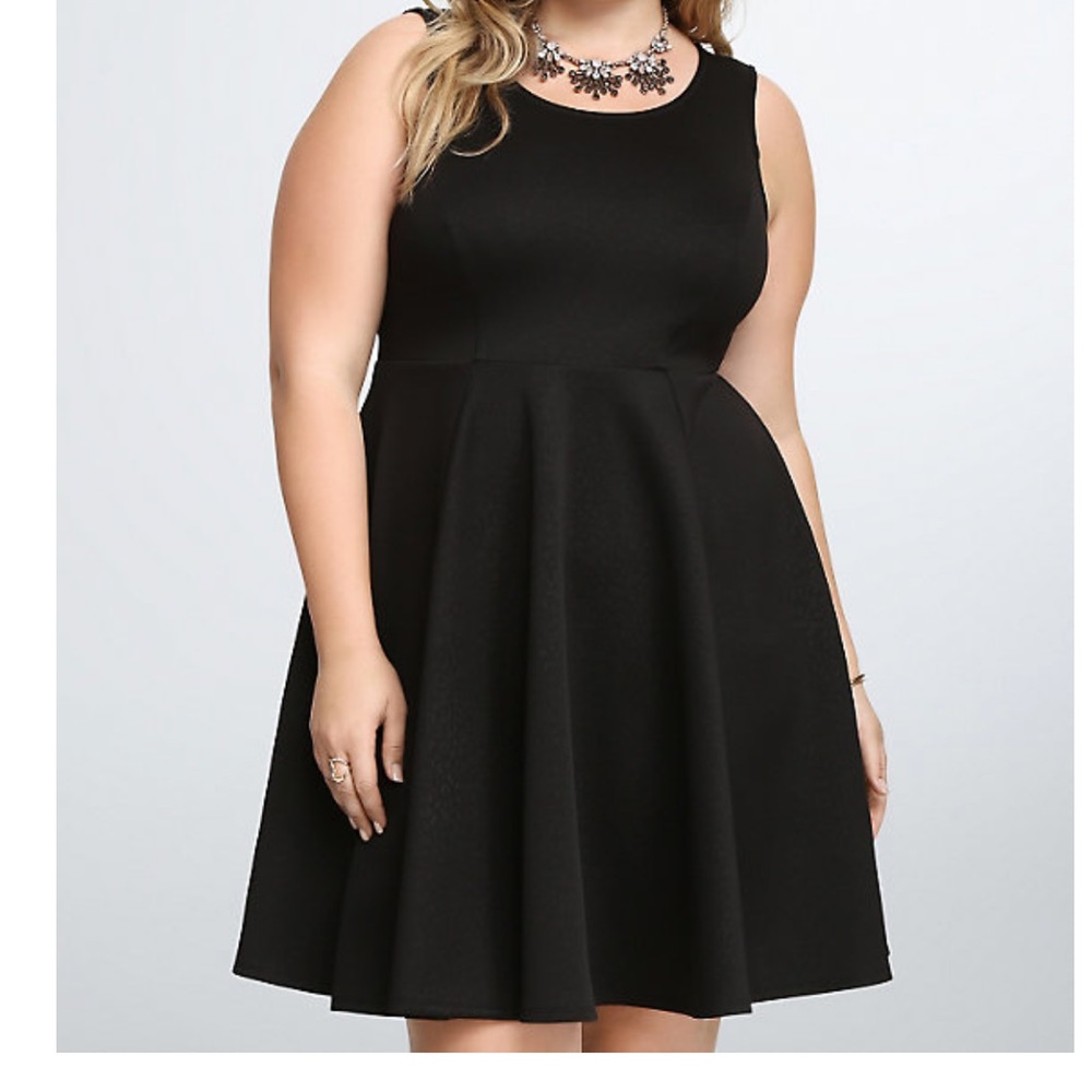 Torrid LEOPARD SCUBA SKATER DRESS